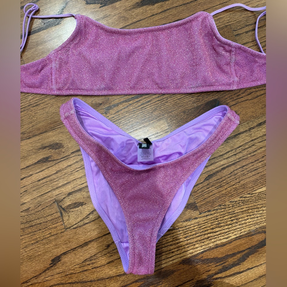 Shimmering Pink Bikini Set